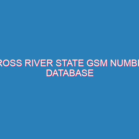 Cross River State GSM Number Database