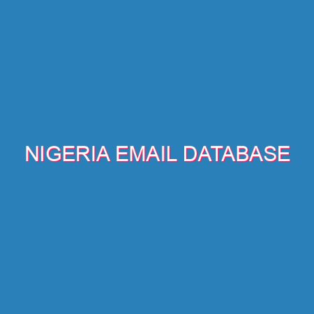 Nigeria Email Database